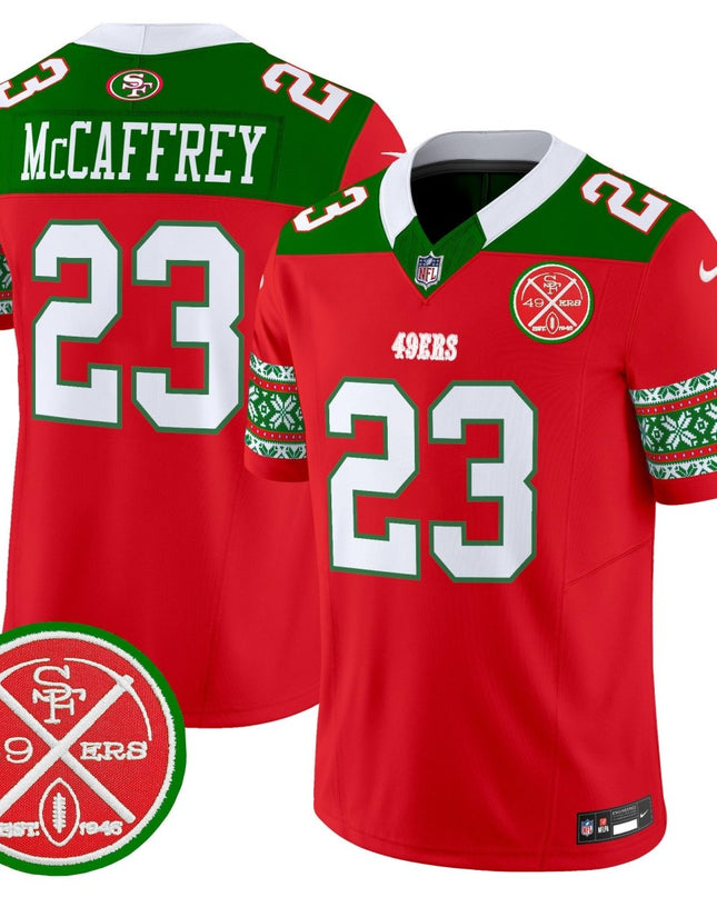 Men's 49ers 2024 Christmas Vapor Limited Jersey - All Stitched SF49_KDZ - KINDOZY