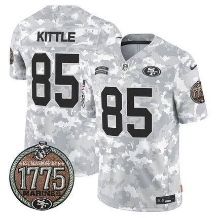 Men's 49ers 2024 Salute to Service Establishment Year Patch Vapor Limited Jersey - All Stitched SF49_KDZ - KINDOZY