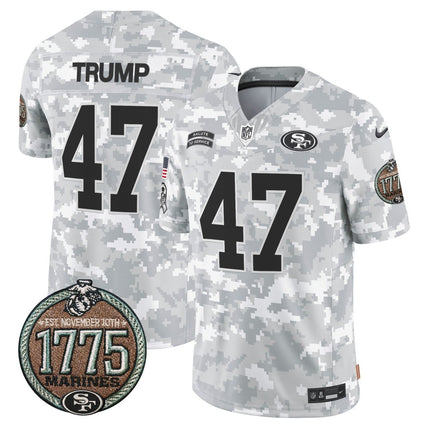 Men's 49ers 2024 Salute to Service Establishment Year Patch Vapor Limited Jersey - All Stitched SF49_KDZ - KINDOZY