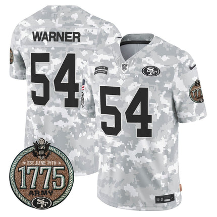Men's 49ers 2024 Salute to Service Establishment Year Patch Vapor Limited Jersey - All Stitched SF49_KDZ - KINDOZY