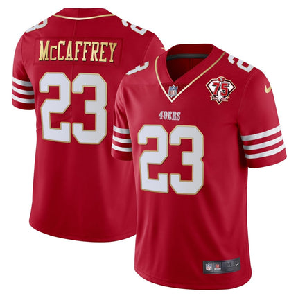 Men's 49ers 75th Anniversary Patch Vapor Gold Jersey Collection - All Stitched 1 SF49_KDZ - KINDOZY