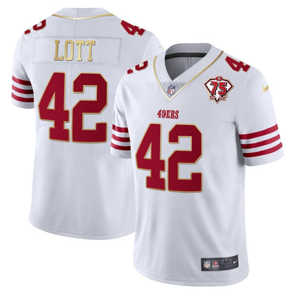 Men's 49ers 75th Anniversary Patch Vapor Gold Jersey Collection - All Stitched 1 SF49_KDZ - KINDOZY