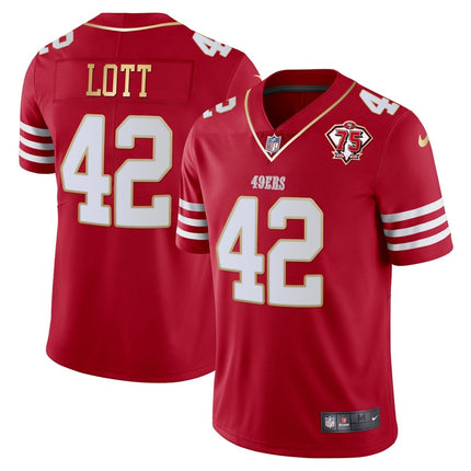 Men's 49ers 75th Anniversary Patch Vapor Gold Jersey Collection - All Stitched 1 SF49_KDZ - KINDOZY
