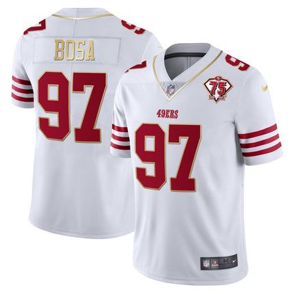 Men's 49ers 75th Anniversary Patch Vapor Gold Jersey Collection - All Stitched 1 SF49_KDZ - KINDOZY