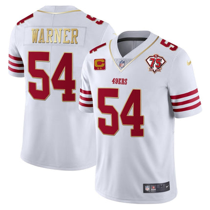 Men's 49ers 75th Anniversary Patch Vapor Gold Jersey Collection - All Stitched 1 SF49_KDZ - KINDOZY