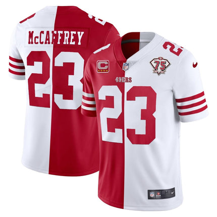 Men's 49ers 75th Anniversary Patch White Gold & Black Gold - All Stitched SF49_KDZ - KINDOZY