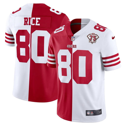 Men's 49ers 75th Anniversary Patch White Gold & Black Gold - All Stitched SF49_KDZ - KINDOZY