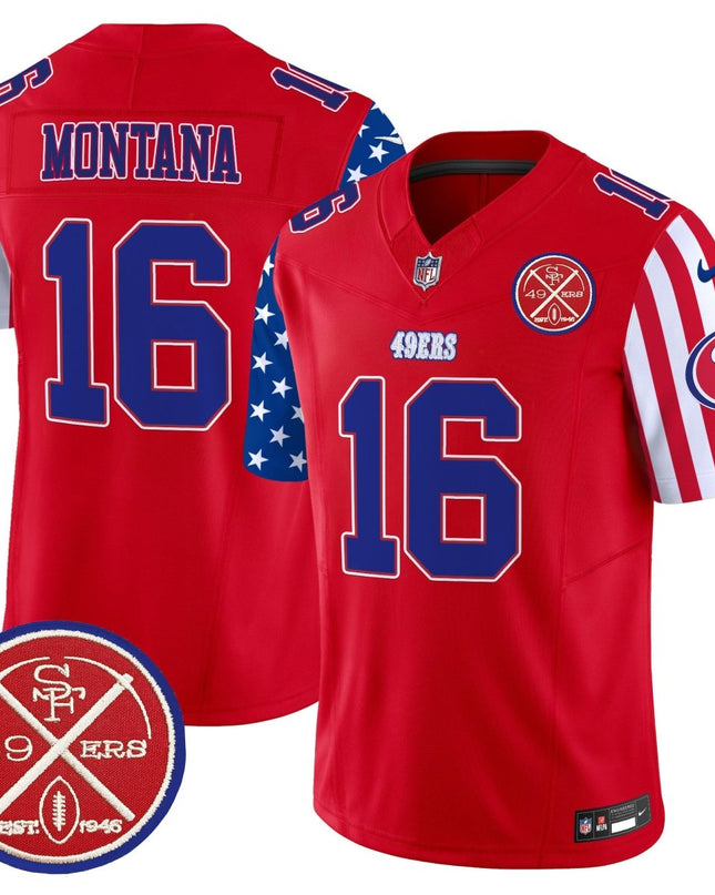 Men's 49ers American Style Vapor Limited Jersey - All Stitched SF49_KDZ - KINDOZY