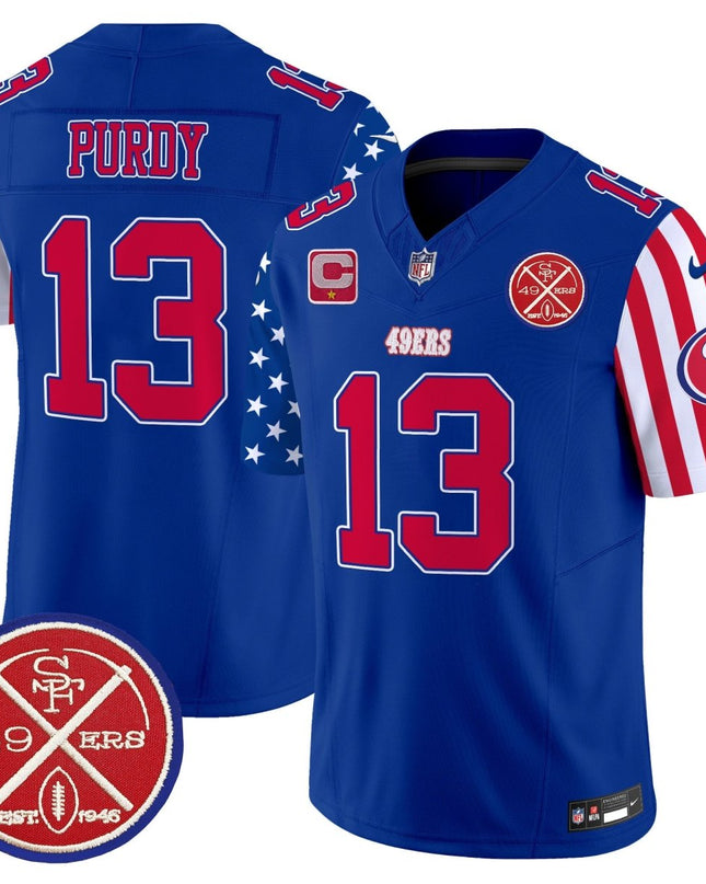Men's 49ers American Style Vapor Limited Jersey - All Stitched SF49_KDZ - KINDOZY