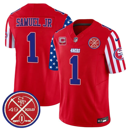 Men's 49ers American Style Vapor Limited Jersey - All Stitched SF49_KDZ - KINDOZY