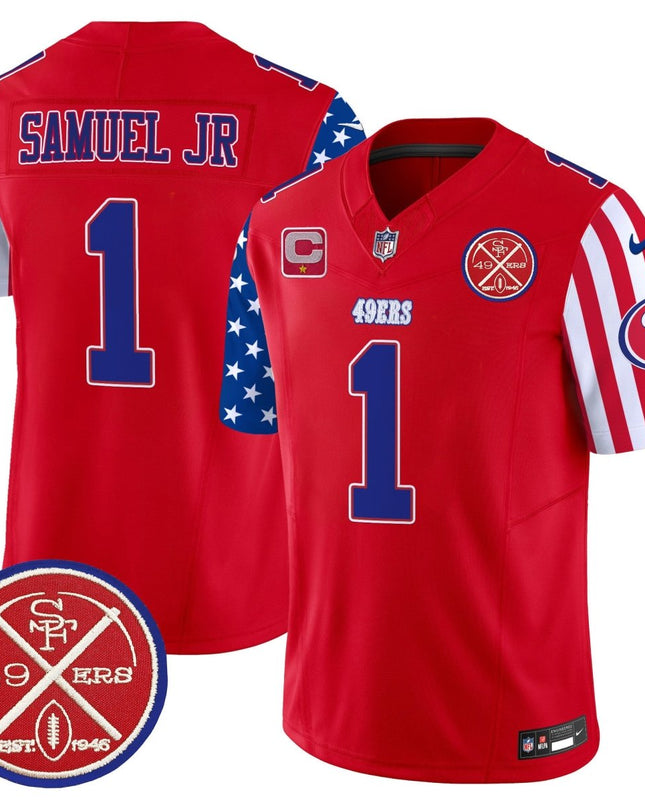 Men's 49ers American Style Vapor Limited Jersey - All Stitched SF49_KDZ - KINDOZY