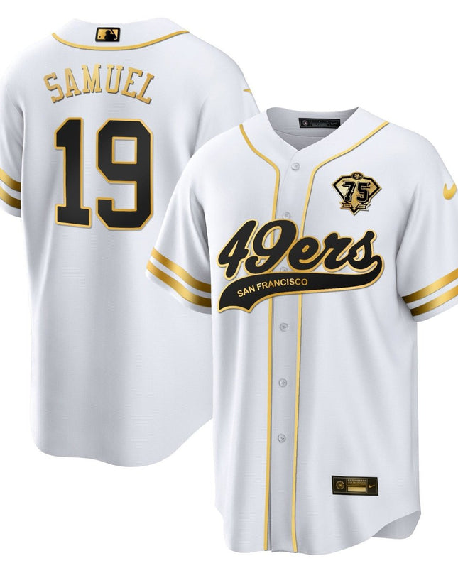 Men's 49ers Cool Base Gold Limited Jersey V2 - All Stitched SF49_KDZ - KINDOZY