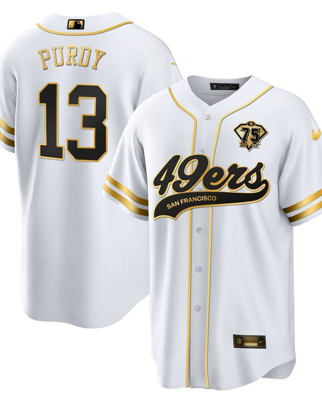 Men's 49ers Cool Base Gold Limited Jersey V2 - All Stitched SF49_KDZ - KINDOZY