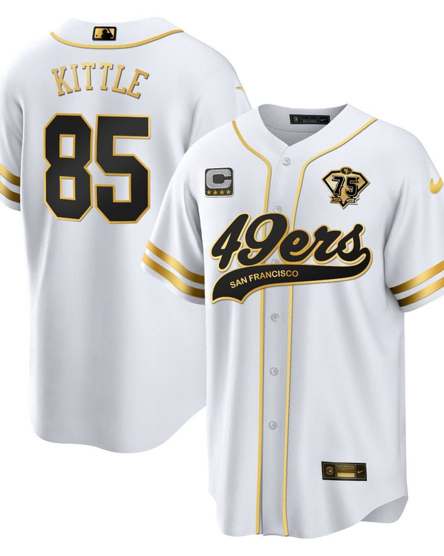Men's 49ers Cool Base Gold Limited Jersey V2 - All Stitched SF49_KDZ - KINDOZY