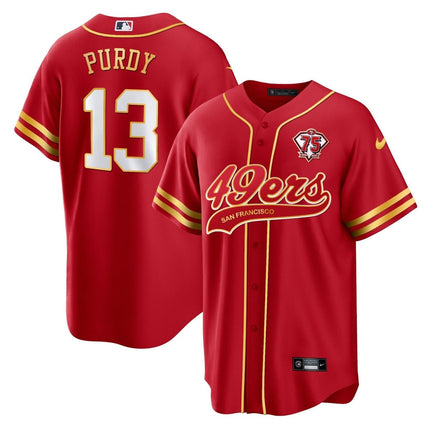 Men's 49ers Cool Base Gold Limited Jersey V2 - All Stitched SF49_KDZ - KINDOZY