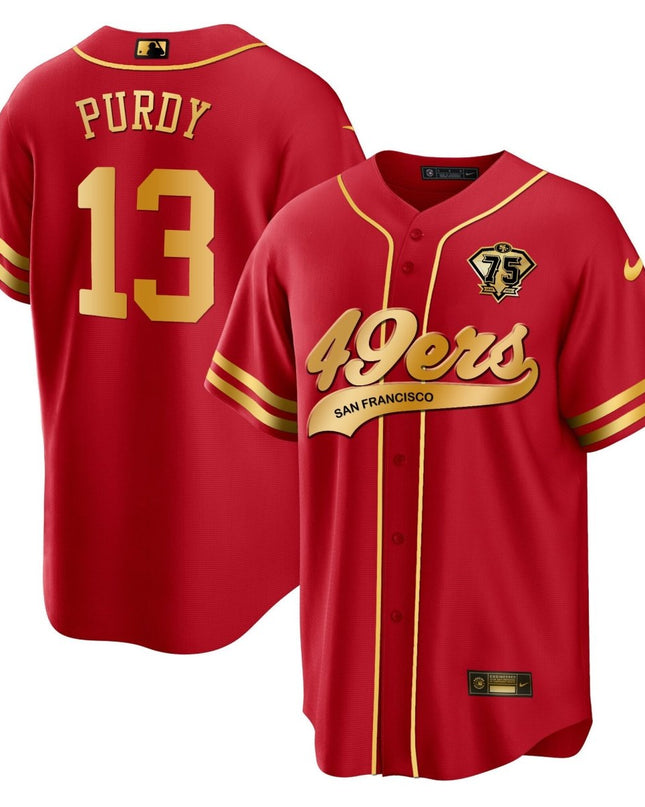Men's 49ers Cool Base Gold Limited Jersey V2 - All Stitched SF49_KDZ - KINDOZY