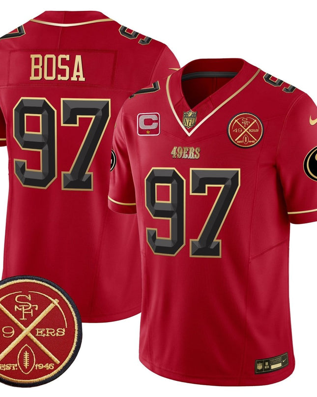 Men's 49ers Est.1946 Patch Vapor Limited Jersey V2 - All Stitched SF49_KDZ - KINDOZY