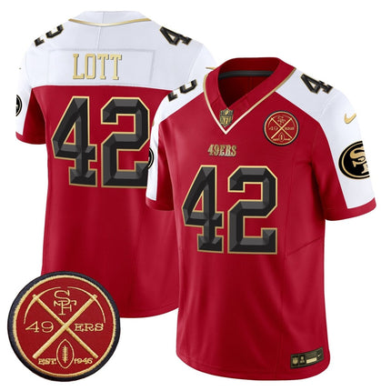 Men's 49ers Est.1946 Patch Vapor Limited Jersey V2 - All Stitched SF49_KDZ - KINDOZY