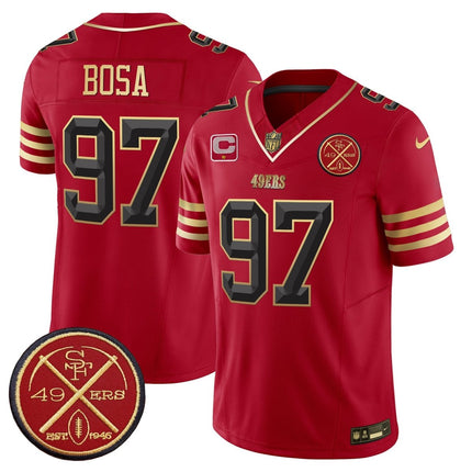 Men's 49ers Est.1946 Patch Vapor Limited Jersey V2 - All Stitched SF49_KDZ - KINDOZY