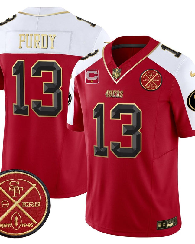 Men's 49ers Est.1946 Patch Vapor Limited Jersey V2 - All Stitched SF49_KDZ - KINDOZY