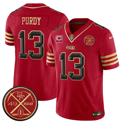 Men's 49ers Est.1946 Patch Vapor Limited Jersey V2 - All Stitched SF49_KDZ - KINDOZY