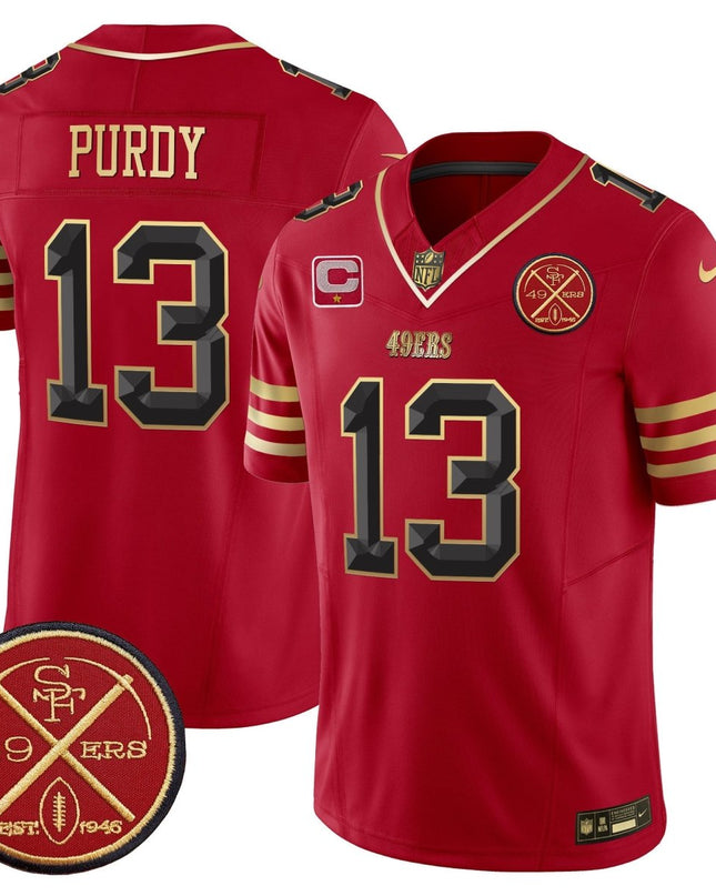 Men's 49ers Est.1946 Patch Vapor Limited Jersey V2 - All Stitched SF49_KDZ - KINDOZY