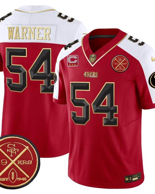 Men's 49ers Est.1946 Patch Vapor Limited Jersey V2 - All Stitched SF49_KDZ - KINDOZY