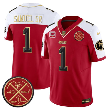 Men's 49ers Est.1946 Patch Vapor Limited Jersey V2 - All Stitched SF49_KDZ - KINDOZY