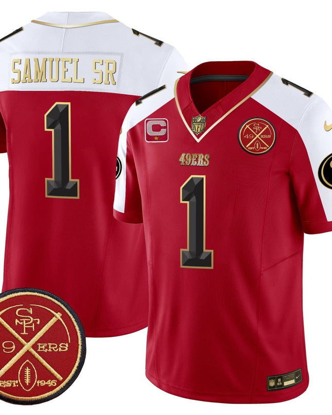Men's 49ers Est.1946 Patch Vapor Limited Jersey V2 - All Stitched SF49_KDZ - KINDOZY