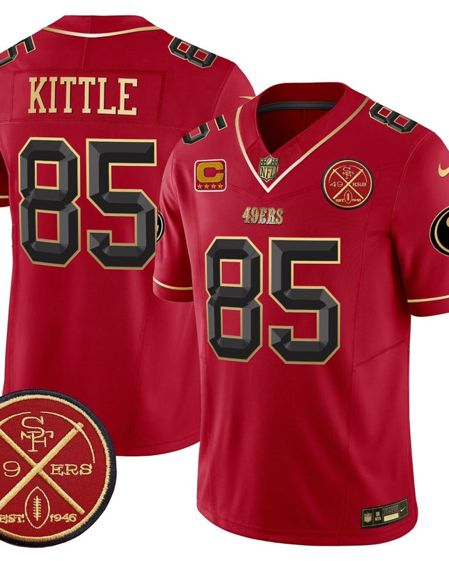 Men's 49ers Est.1946 Patch Vapor Limited Jersey V2 - All Stitched SF49_KDZ - KINDOZY