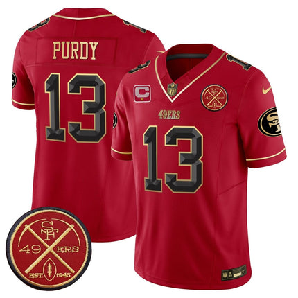 Men's 49ers Est.1946 Patch Vapor Limited Jersey V2 - All Stitched SF49_KDZ - KINDOZY