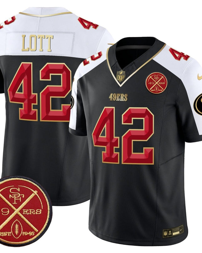 Men's 49ers Est.1946 Patch Vapor Limited Jersey V2 - All Stitched SF49_KDZ - KINDOZY