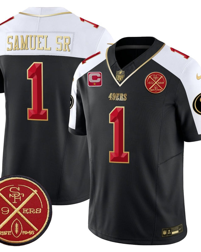 Men's 49ers Est.1946 Patch Vapor Limited Jersey V2 - All Stitched SF49_KDZ - KINDOZY
