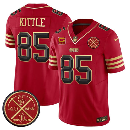 Men's 49ers Est.1946 Patch Vapor Limited Jersey V2 - All Stitched SF49_KDZ - KINDOZY