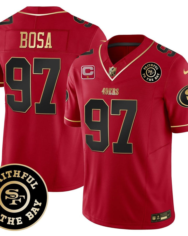 Men's 49ers Faithful To The Bay Patch Vapor Limited Jersey - All Stitched SF49_KDZ - KINDOZY