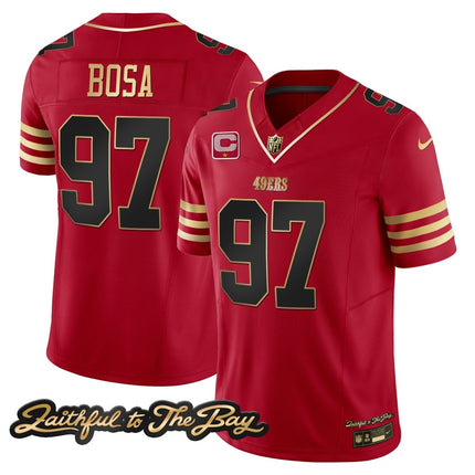 Men's 49ers Faithful To The Bay Patch Vapor Limited Jersey V3 - All Stitched SF49_KDZ - KINDOZY
