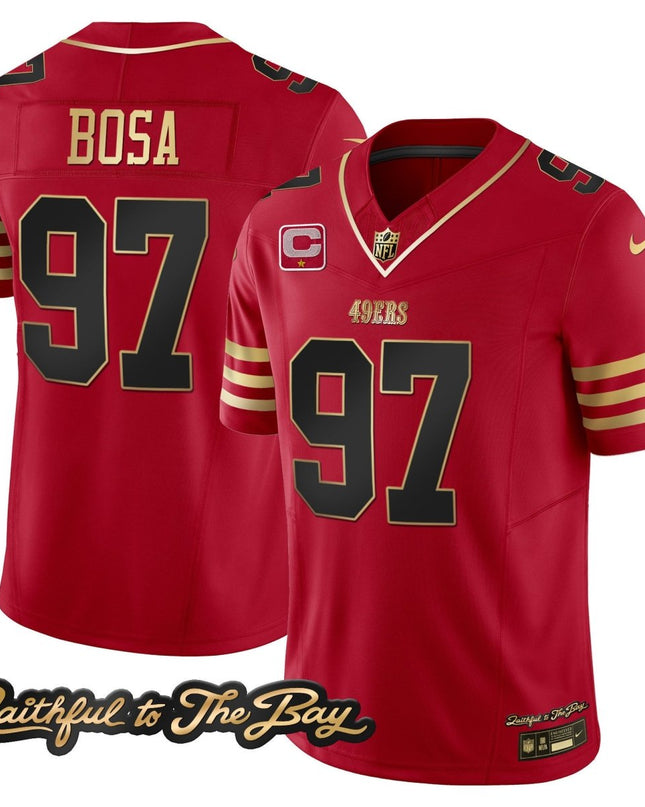 Men's 49ers Faithful To The Bay Patch Vapor Limited Jersey V3 - All Stitched SF49_KDZ - KINDOZY