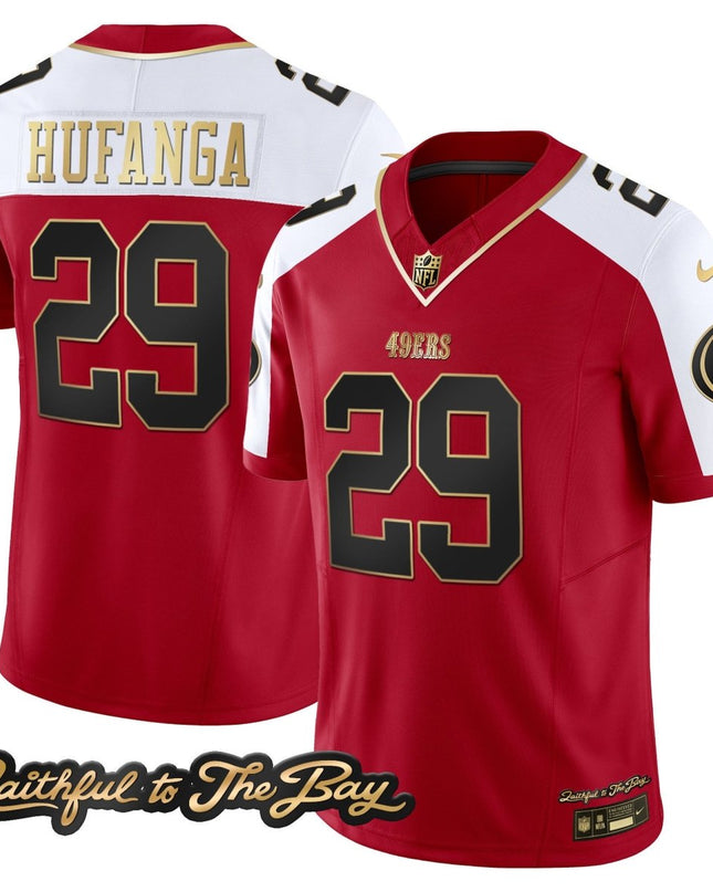 Men's 49ers Faithful To The Bay Patch Vapor Limited Jersey V3 - All Stitched SF49_KDZ - KINDOZY