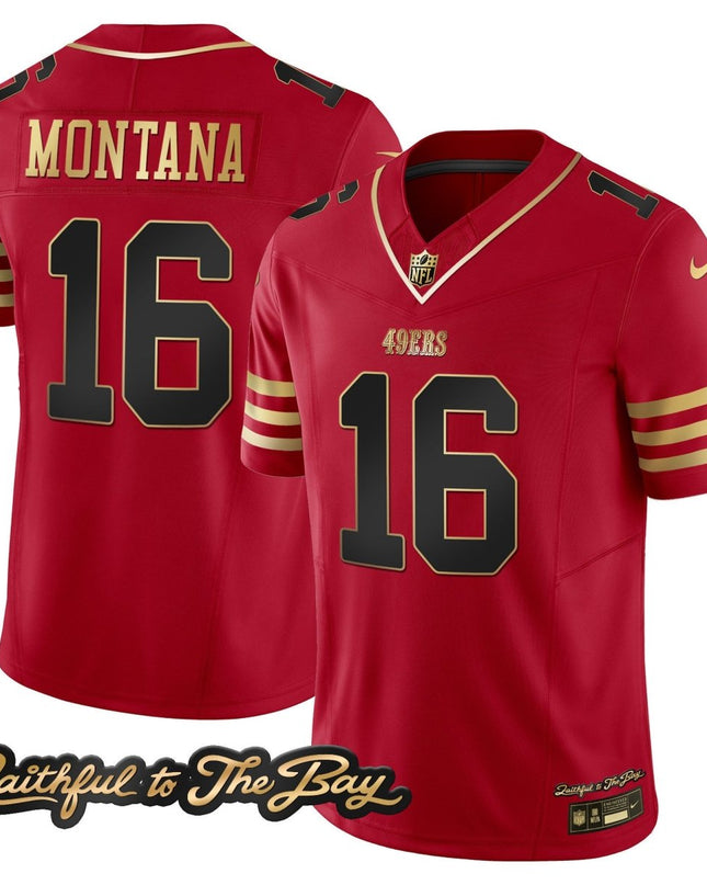 Men's 49ers Faithful To The Bay Patch Vapor Limited Jersey V3 - All Stitched SF49_KDZ - KINDOZY
