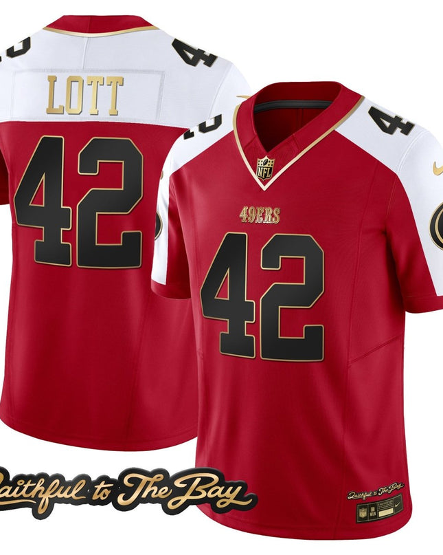 Men's 49ers Faithful To The Bay Patch Vapor Limited Jersey V3 - All Stitched SF49_KDZ - KINDOZY