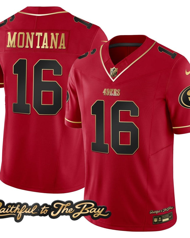 Men's 49ers Faithful To The Bay Patch Vapor Limited Jersey V3 - All Stitched SF49_KDZ - KINDOZY