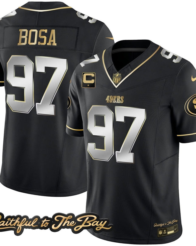 Men's 49ers Faithful To The Bay Patch Vapor Limited Jersey V3 - All Stitched SF49_KDZ - KINDOZY