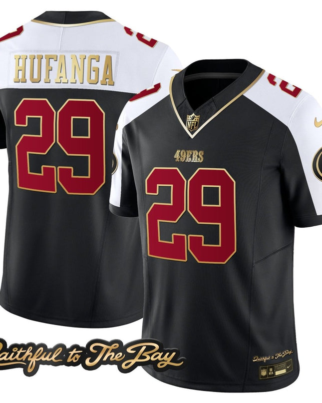 Men's 49ers Faithful To The Bay Patch Vapor Limited Jersey V3 - All Stitched SF49_KDZ - KINDOZY