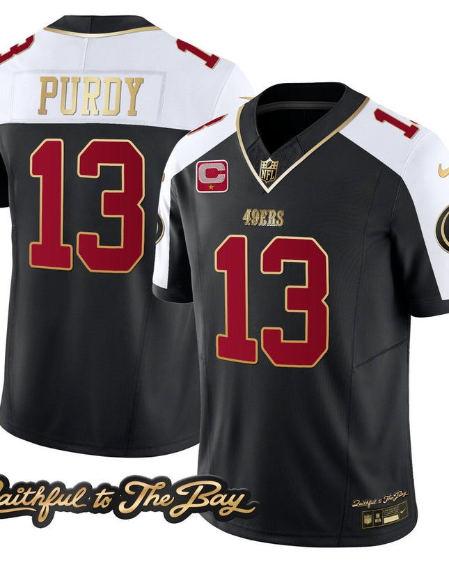 Men's 49ers Faithful To The Bay Patch Vapor Limited Jersey V3 - All Stitched SF49_KDZ - KINDOZY
