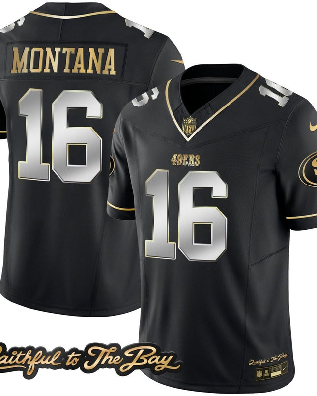 Men's 49ers Faithful To The Bay Patch Vapor Limited Jersey V3 - All Stitched SF49_KDZ - KINDOZY