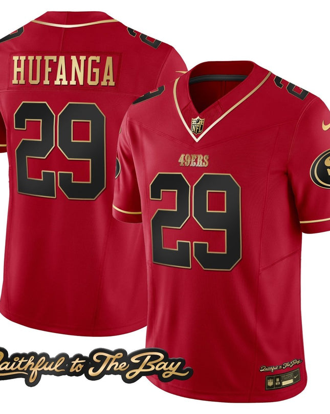Men's 49ers Faithful To The Bay Patch Vapor Limited Jersey V3 - All Stitched SF49_KDZ - KINDOZY