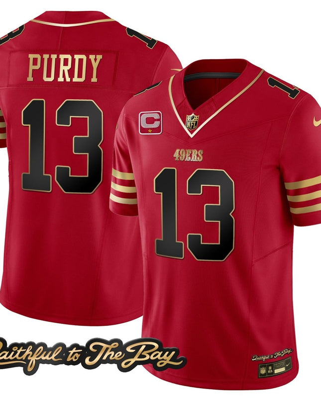 Men's 49ers Faithful To The Bay Patch Vapor Limited Jersey V3 - All Stitched SF49_KDZ - KINDOZY