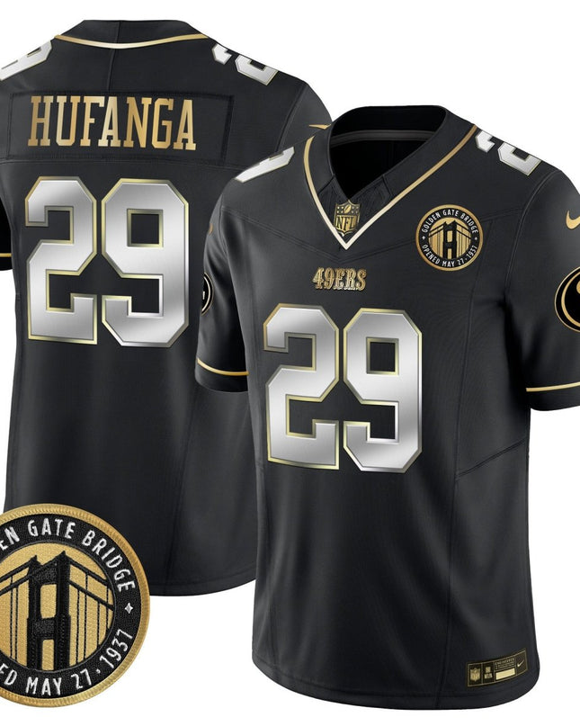 Men's 49ers Golden Gate Bridge Patch Vapor Limited Jersey - All Stitched SF49_KDZ - KINDOZY