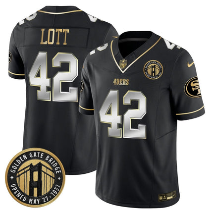 Men's 49ers Golden Gate Bridge Patch Vapor Limited Jersey - All Stitched SF49_KDZ - KINDOZY