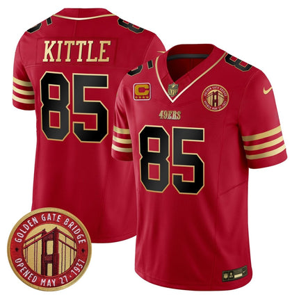 Men's 49ers Golden Gate Bridge Patch Vapor Limited Jersey - All Stitched SF49_KDZ - KINDOZY
